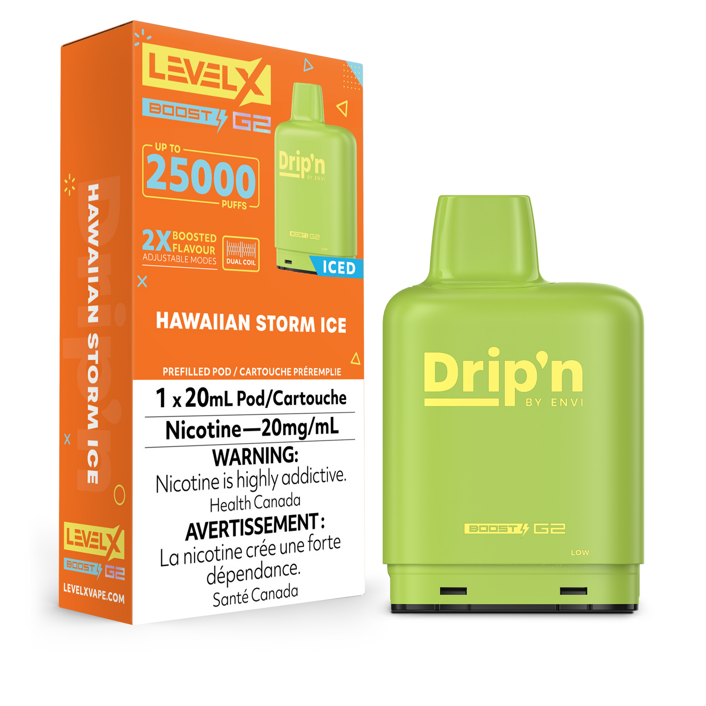 Pod de remplacement Level X Envi Drip'n Boost 20 ml 15 000 bouffées