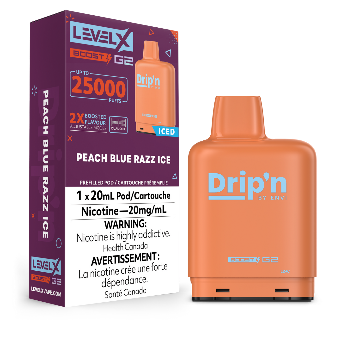 Pod de remplacement Level X Envi Drip'n Boost 20 ml 15 000 bouffées