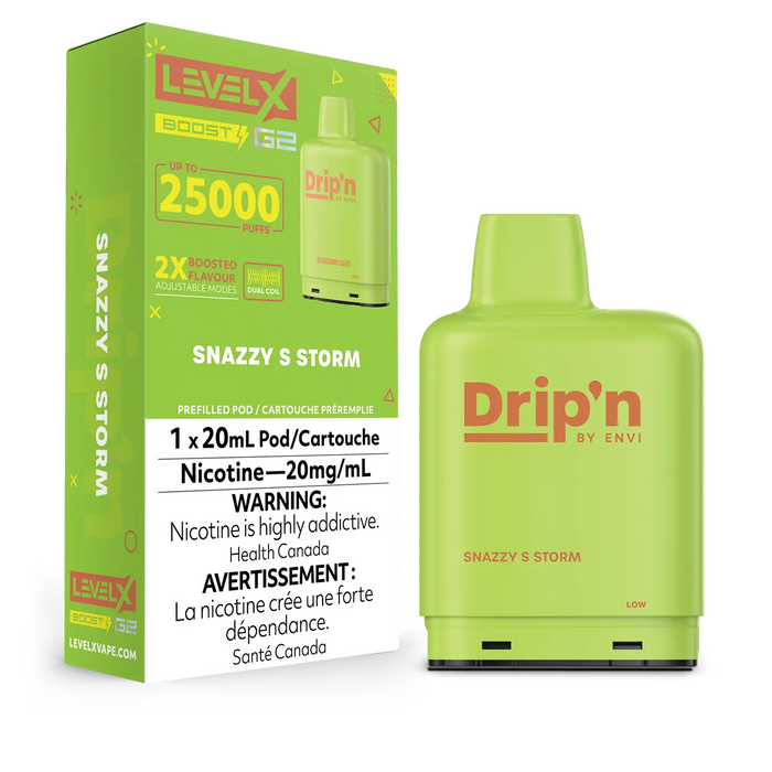 Pod de remplacement Level X Envi Drip'n Boost 20 ml 15 000 bouffées