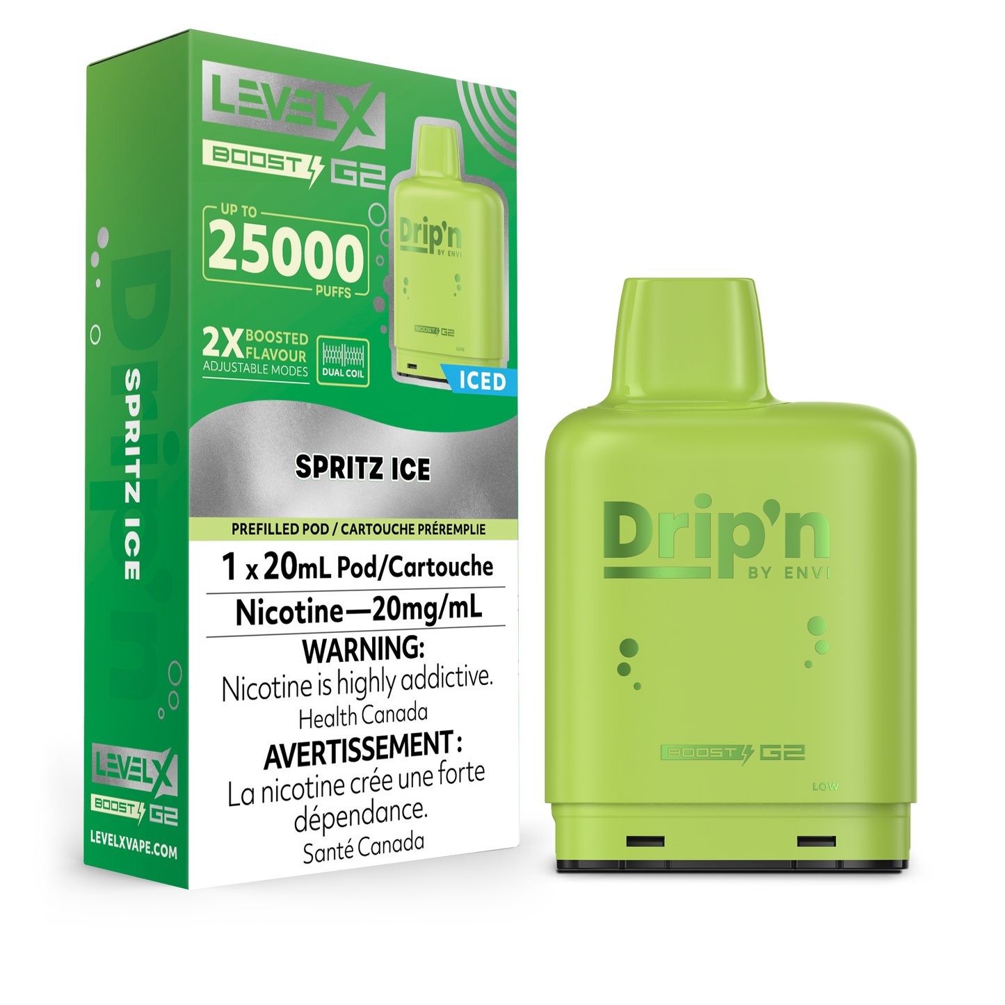 Pod de remplacement Level X Envi Drip'n Boost 20 ml 15 000 bouffées