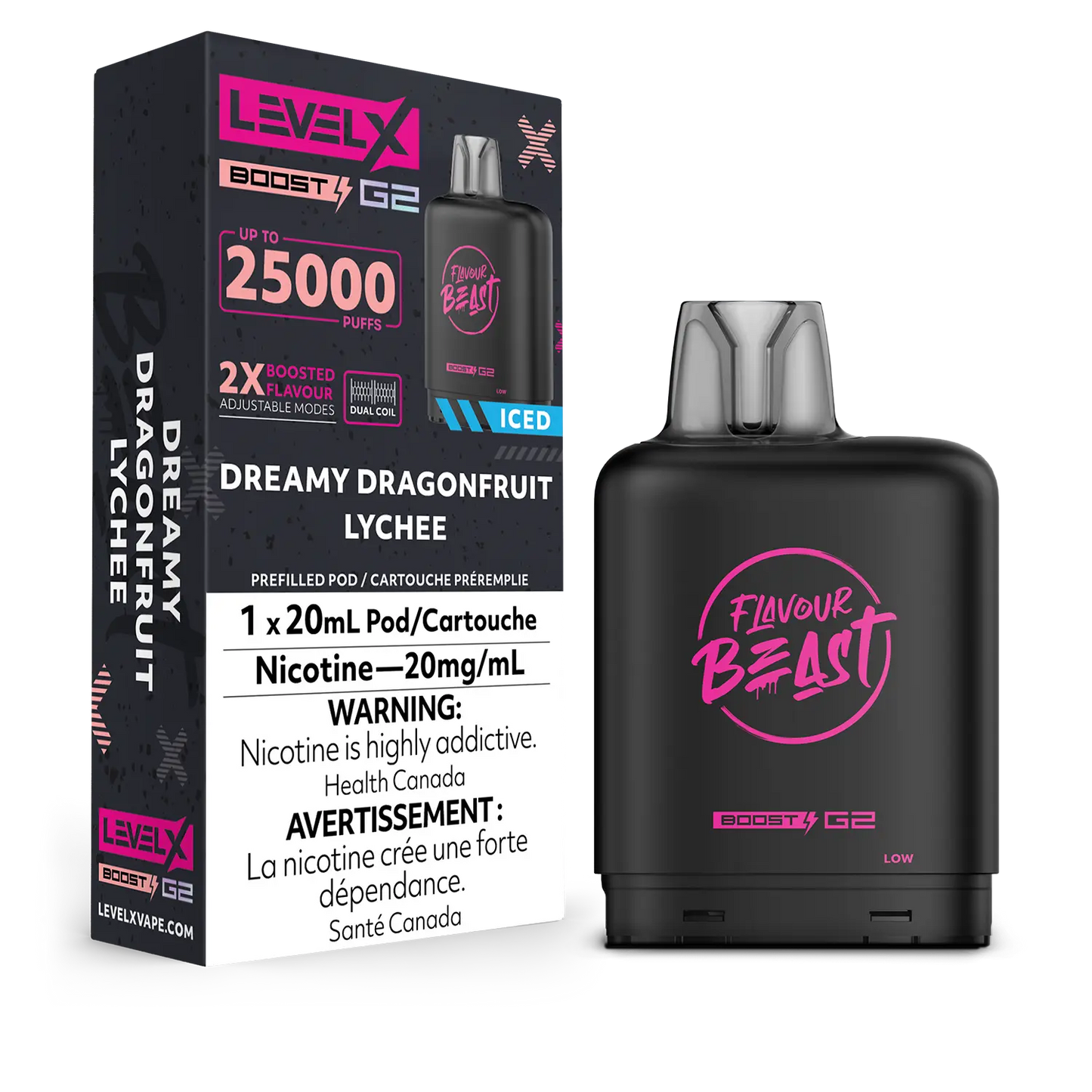 Pod de remplacement Flavour Beast Level X Boost 20 ml 15 000 bouffées