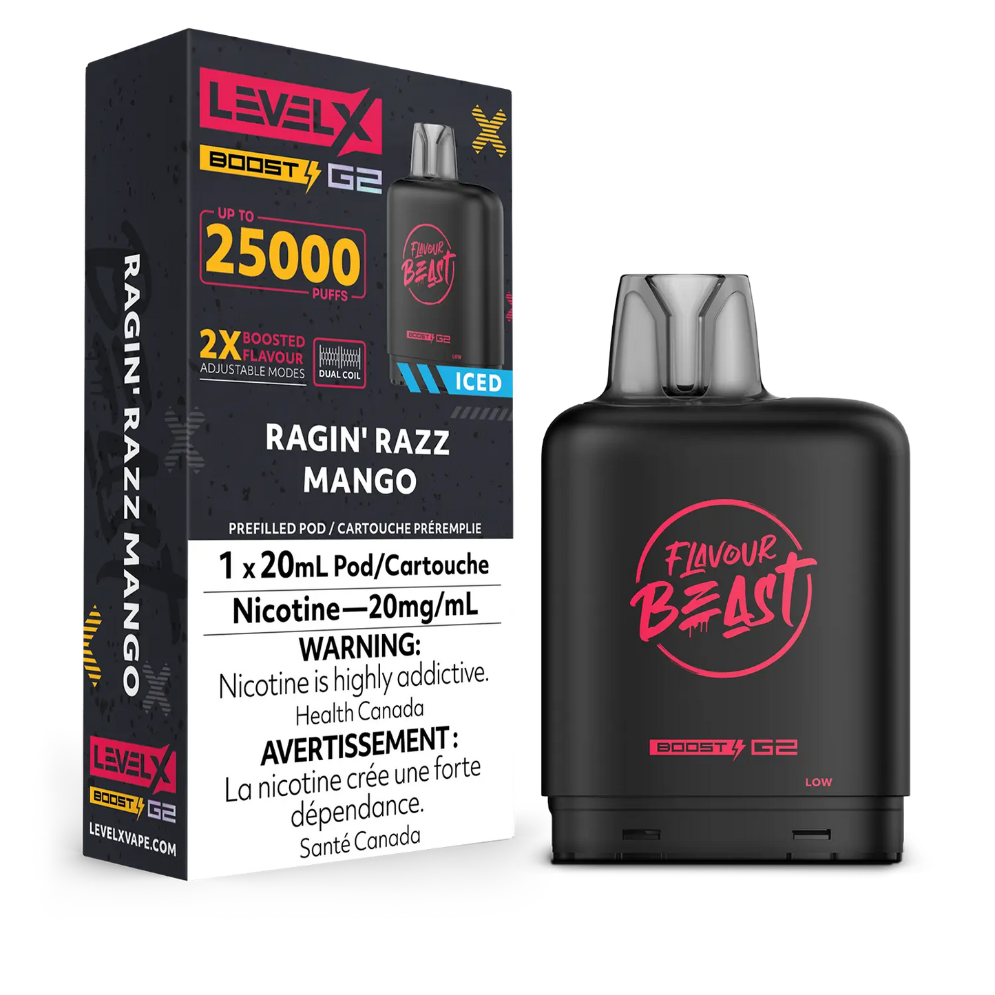 Pod de remplacement Flavour Beast Level X Boost 20 ml 15 000 bouffées