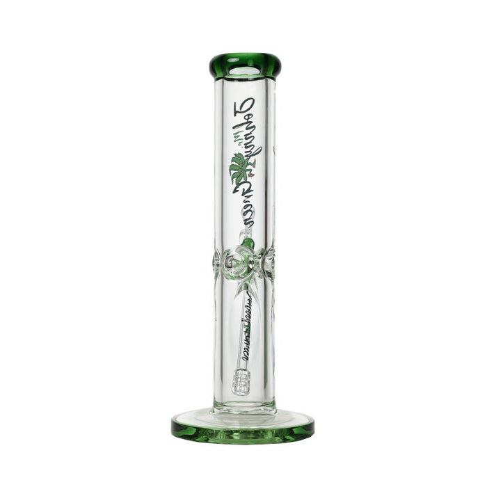 Johnny Green - 12″ 9mm Straight Tube w/ Grid Percolator Slide