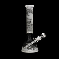 Bong en verre Milkyway de 14 pouces avec gobelet en forme de ruche