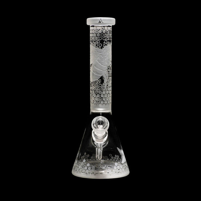 Bong en verre Milkyway de 14 pouces avec gobelet en forme de ruche