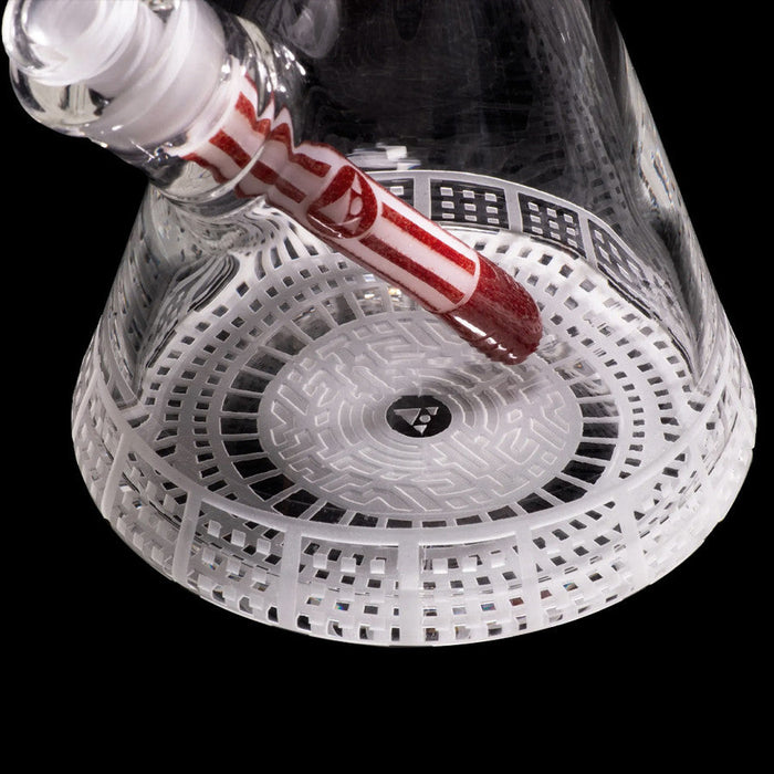 Bong en verre Milkyway avec gobelet Bio-Grid de 14 pouces