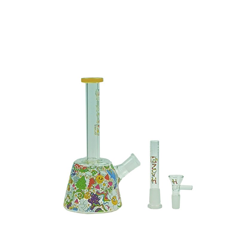 Haze - 9" Lab Flower Jade Yellow Beaker