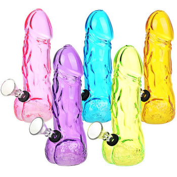Neon Member Glass Water Pipe - 6"