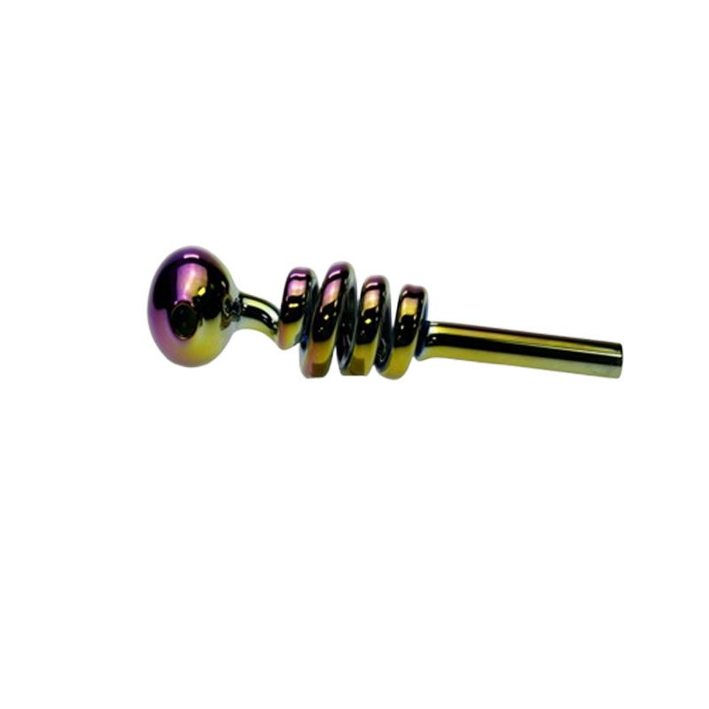 6″ Electroplated Scrawl Glass Bubble Pipe