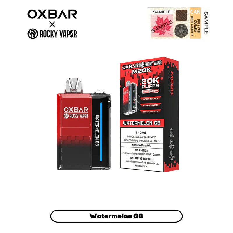 OXBAR X Rocky Vapor M20K Puff Rechargeable Disposable Vape 20ml