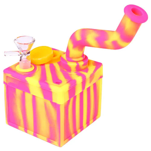 8" Silicone Cube Dab Rig