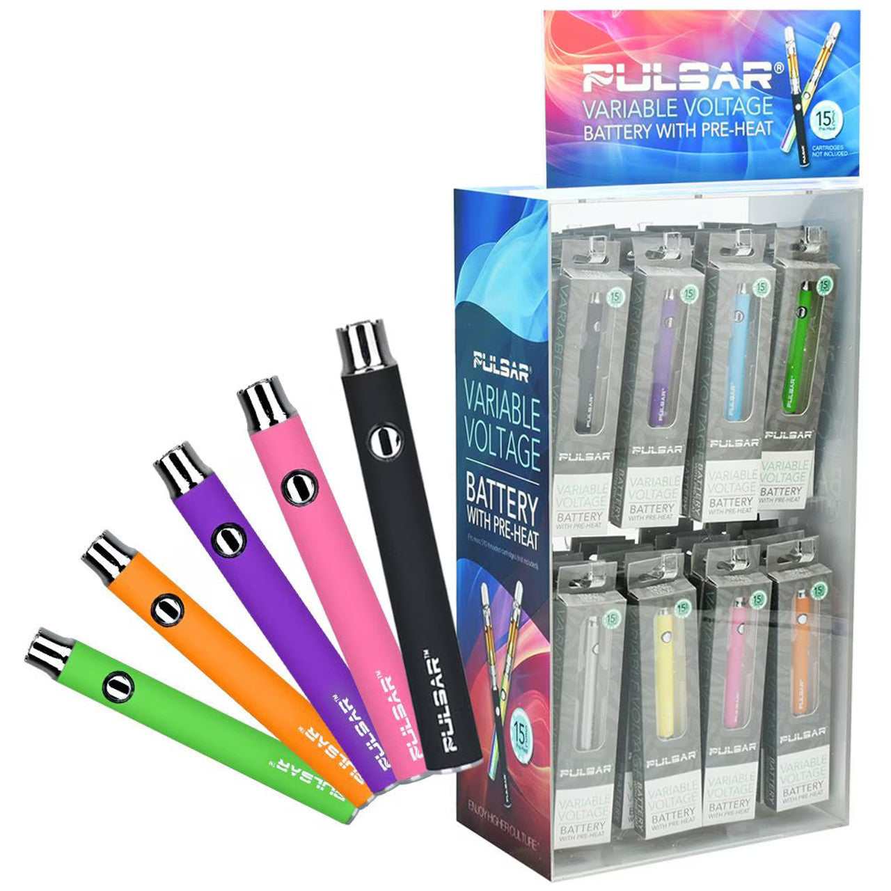 Pulsar - Variable Voltage Click Button 510 Battery - Silver