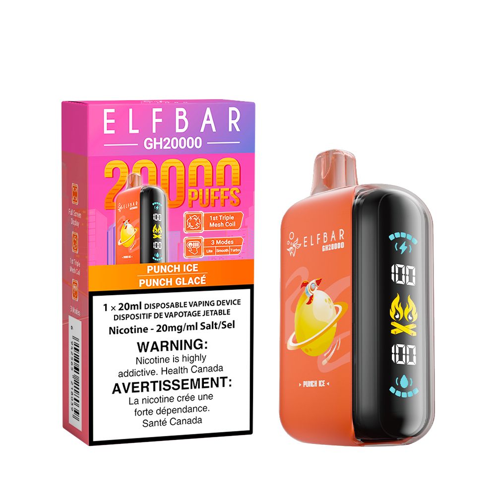 ELF Bar Rechargeable Disposable Vape GH20000 Puff Elfbar 20ml