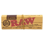 RAW - Classic Connoisseur 1 1/4  Rolling Papers w/ Tips
