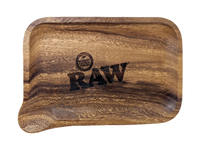 Raw Wooden Rolling Tray With Pour Spout