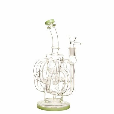 10" 5mm Hexa Trigon Recycler Glass Rig