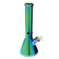 Rainbow Metallic Beaker Bong - 14