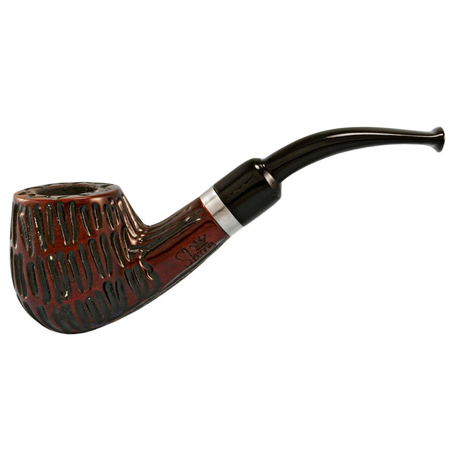 Pulsar Shire Pipes 5.25" Engraved Brandy Wooden Shire Pipe