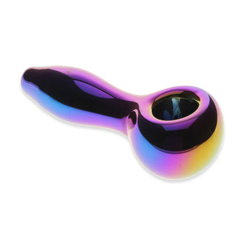 Pipe cuillère métallique irisée 4"