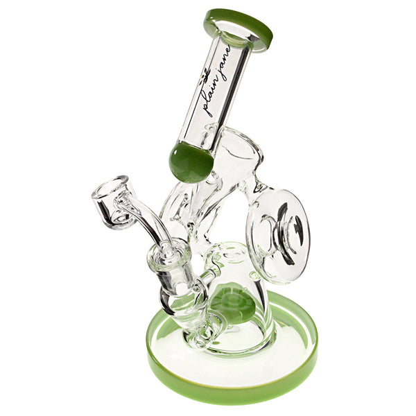 Plain Jane Glass 8" Twin Donut Rig