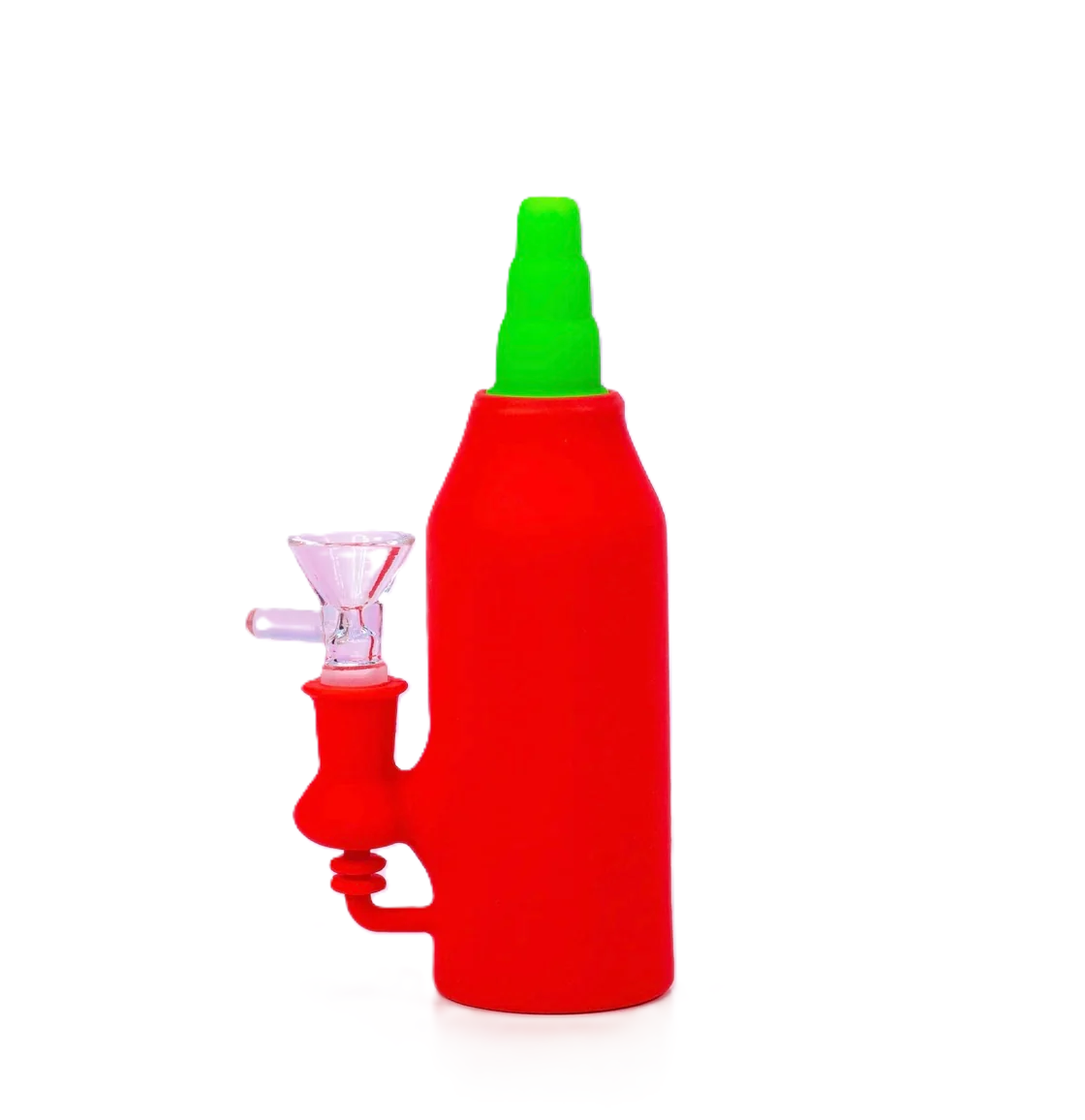 6.5" Saus Bottle Design Orange Silicone Hand Pipe