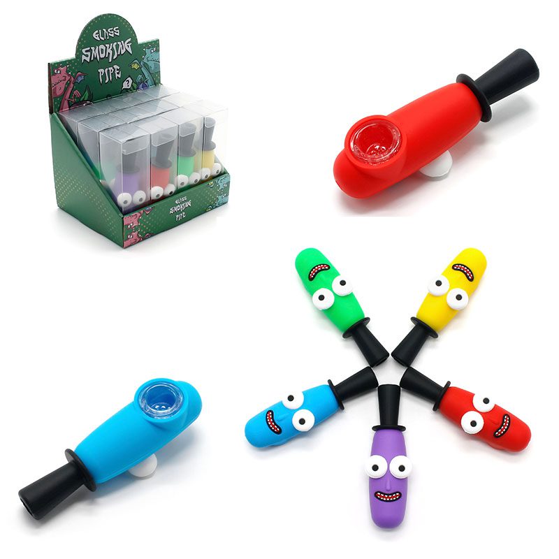 7.5" Googly Eyes Silicone Pipe
