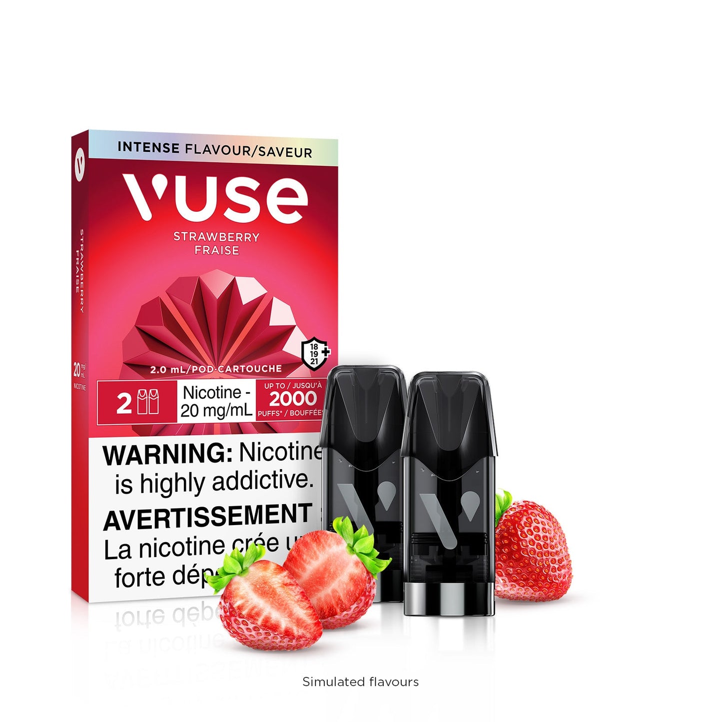 Vuse 2.0 - Pods de remplacement pour ePod à la fraise