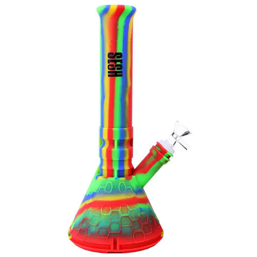 Bong en silicone Sesh de 12 pouces avec gobelet