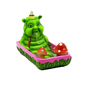 Smoking Caterpillar Backflow Incense Burner 5.7"