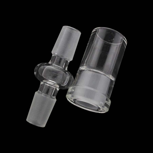 Adaptateur droit avec dôme en verre combiné - 14 mm mâle vers 14 mm mâle