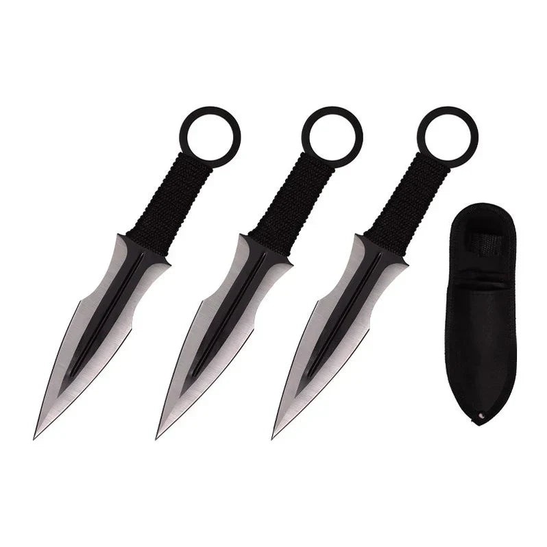 7.5″ Throwing Knives with Sheath 3 Pcs Set – Black