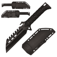 S-TEC - 10.5″ Dark Halo Fixed Blade Full Tang Knife w/ ABS Sheath