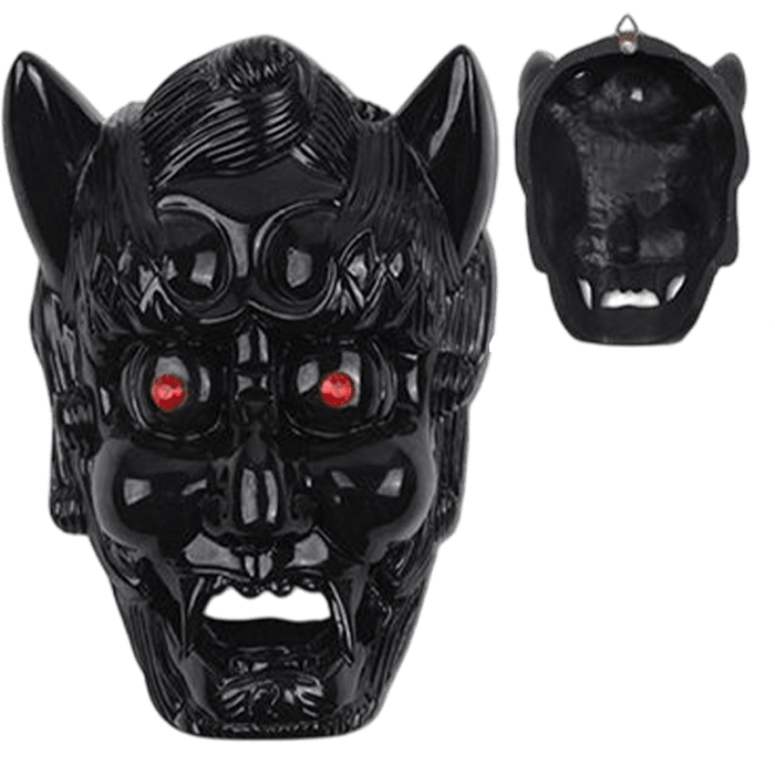 9″x6.5″ Demon Face Sai Holder - Black