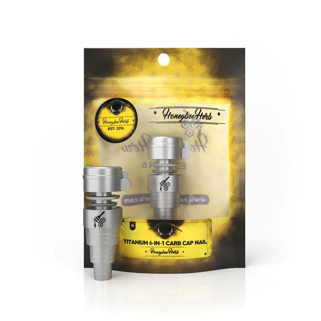 Honeybee Herb - Titanium 6 IN 1 Carb Cap Dab Nail