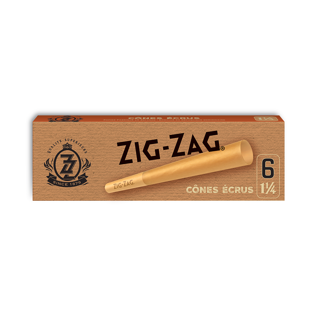 Zig-Zag | Unbleached Cones 1 1/4" 6 per pack