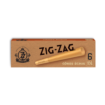 Zig-Zag | Unbleached Cones 1 1/4" 6 per pack