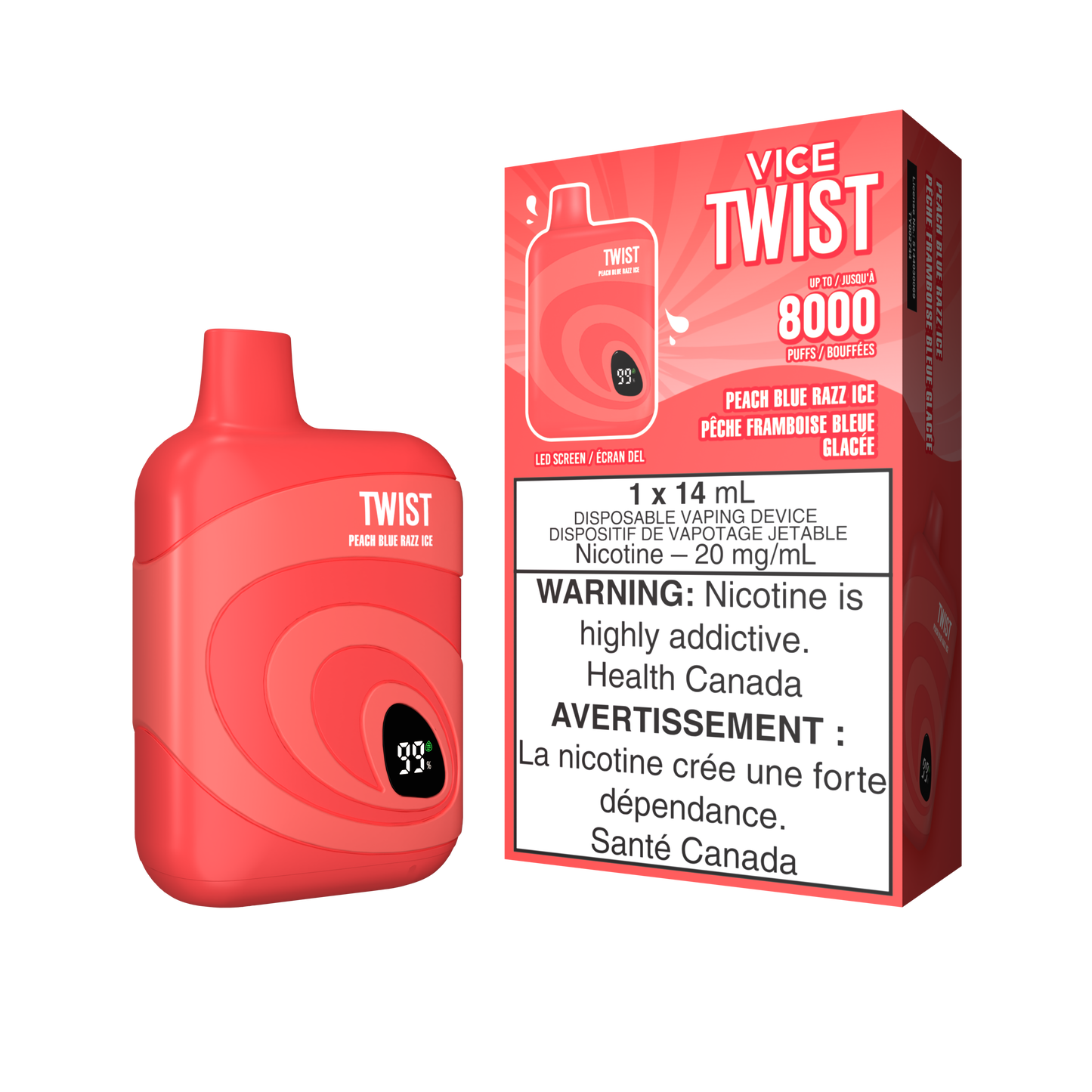 [DÉGAGEMENT] Vice Twist 8000 Vape jetable rechargeable 14 ml