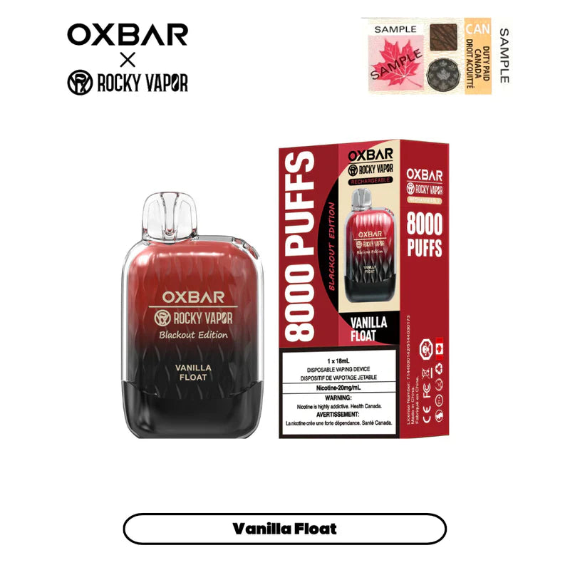 OXBAR X Rocky Vapor G8000 Rechargeable Disposable Vape 18ml