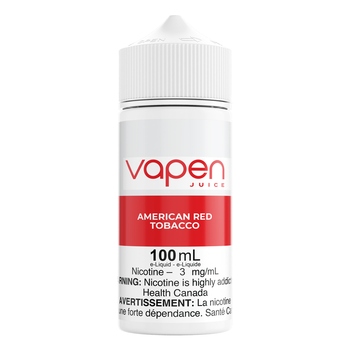 Tabac rouge américain - Jus Vapen * Nouveau nom Même saveur