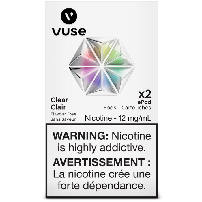 Vuse - Dosettes de remplacement ePod transparentes (sans saveur) [Disponibles Voir description]