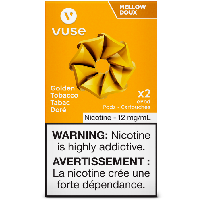 Vuse - Dosettes de remplacement Golden Tobacco ePod [Disponible Voir description]