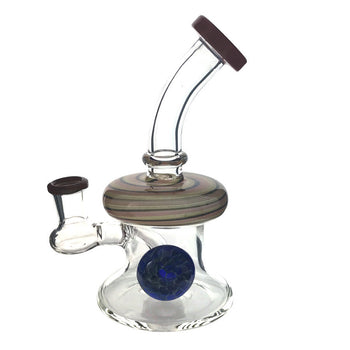 7.5" Dab Rig with Colour Swirl Accents