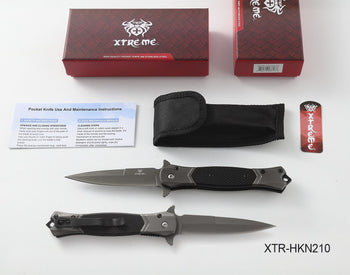 Xtreme - 8.86" Carbon Shadow Foldable Pocket Knife