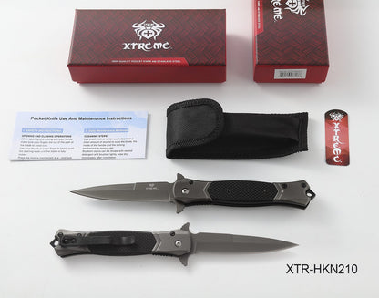 Xtreme - 8.86" Carbon Shadow Foldable Pocket Knife