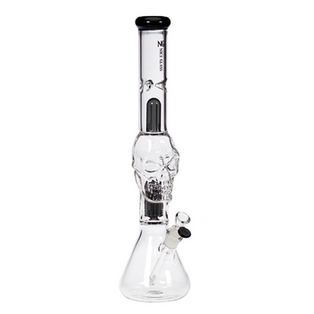 Nice Glass - 19" Skull Head 6-Arm Tree Perc Bong