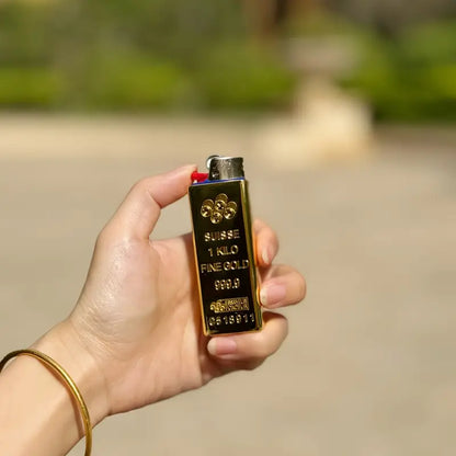 Swiss Golden Bar Design Lighter Case