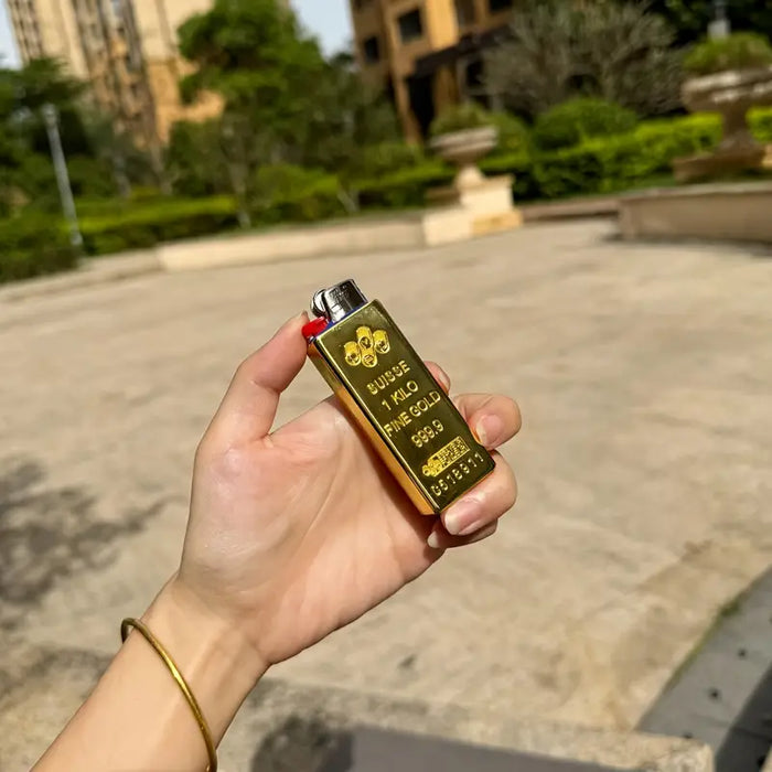 Swiss Golden Bar Design Lighter Case