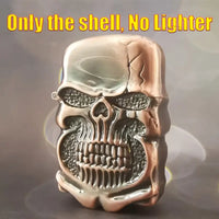 3D Relic Skull Double-Sided Bone Pattern Protective Lighter Case