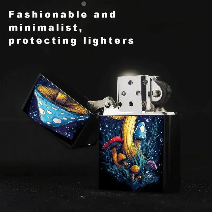 Whimsical Blue Mushroom Aquatic Life Lighter Shell