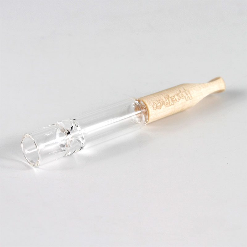 One Hitter Glass PIpe with Bamboo Tip